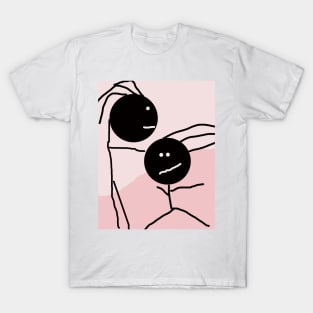 Siblings Stick Figure T-Shirt